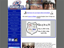 Tablet Screenshot of centericesports.net